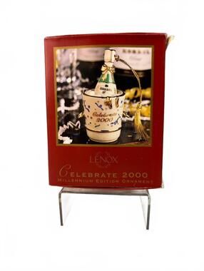 Lenox Celebrate 2000 Millennium Edition Korbel Champagne Ornament w/ Box